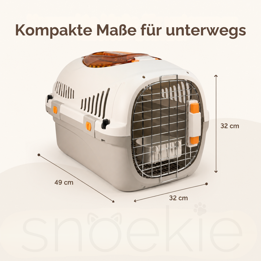 Haustier Transportbox mit aufklappbarer Dachöffnung