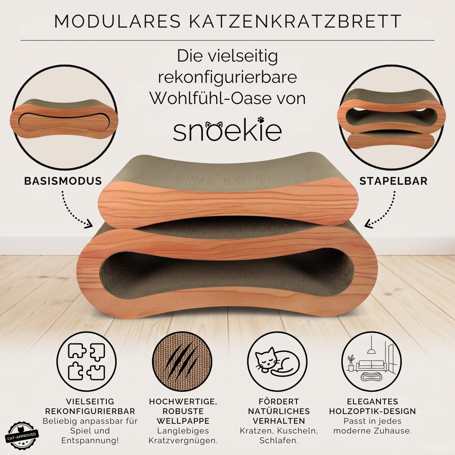 „Twin Lounge“ - Kratzbrett zwei-teilig modular