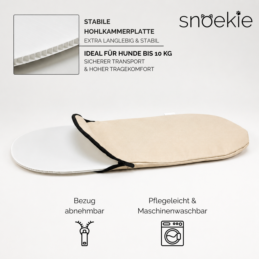 Sharie - Snoekie Premium Haustier-Tragetasche & Autositz mit Sicherheitsgurt