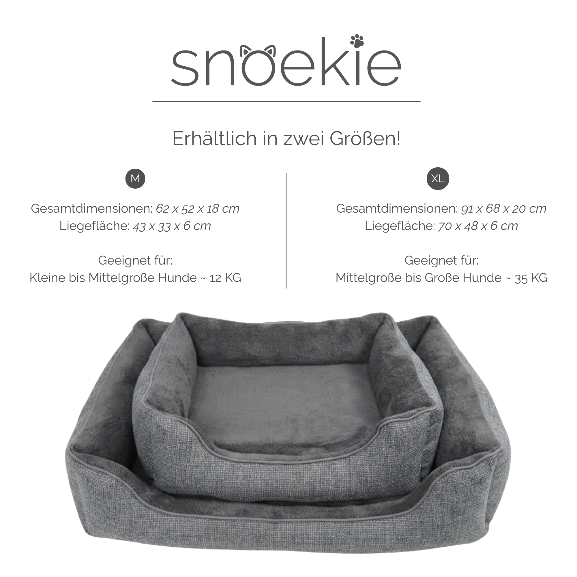 Snoekie Hundebett Gaia (Größe M & XL)