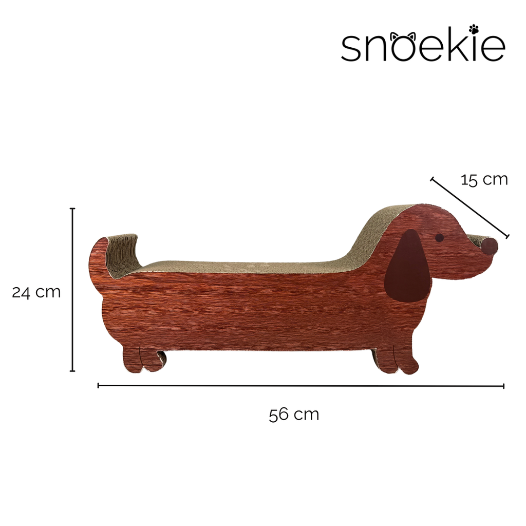 "Dackel" - Wellpappe-Katzenkratzbrett