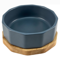 Porzellan-Napf mit Holz-Basis