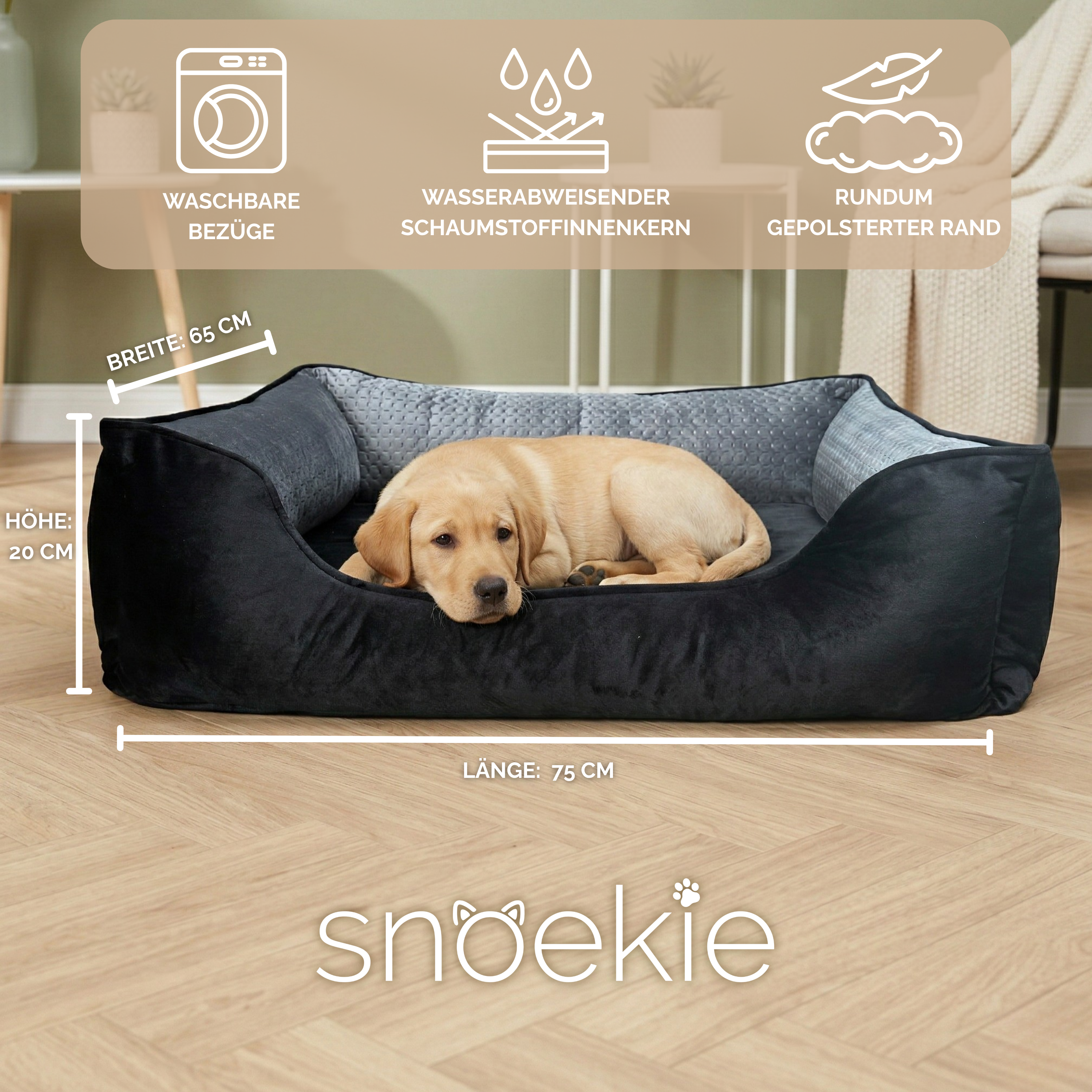 Hundebett "Gini" | inkl. Wechselbezug