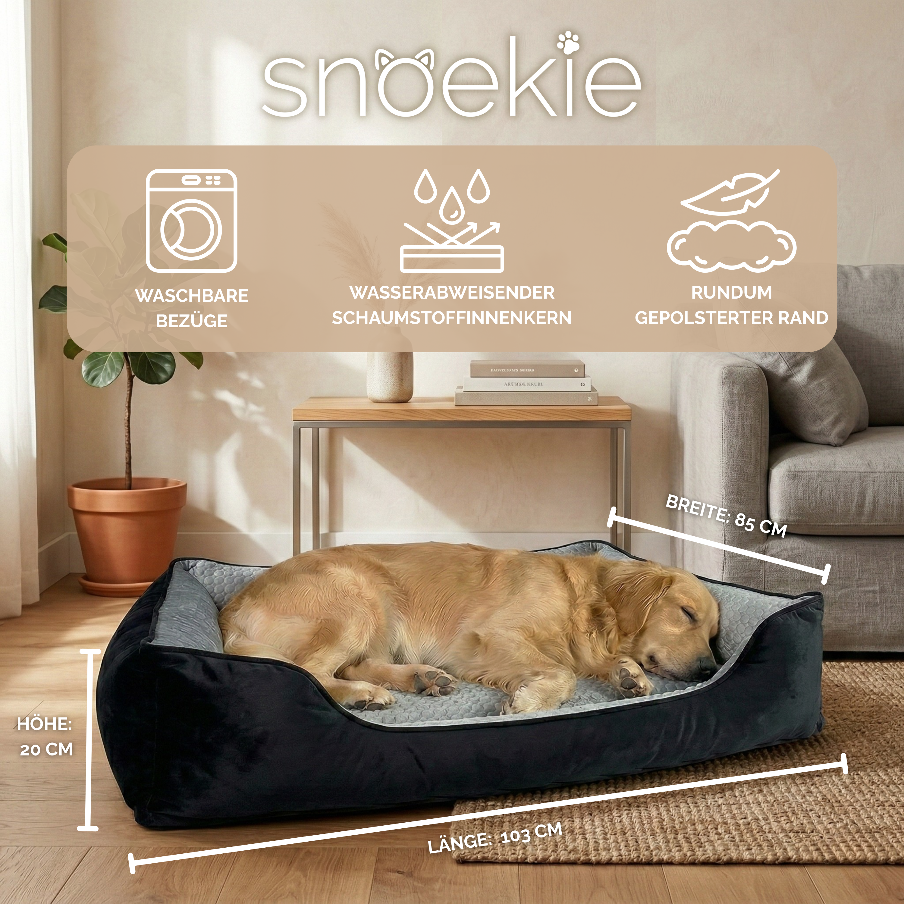 Hundebett "Gini" | inkl. Wechselbezug