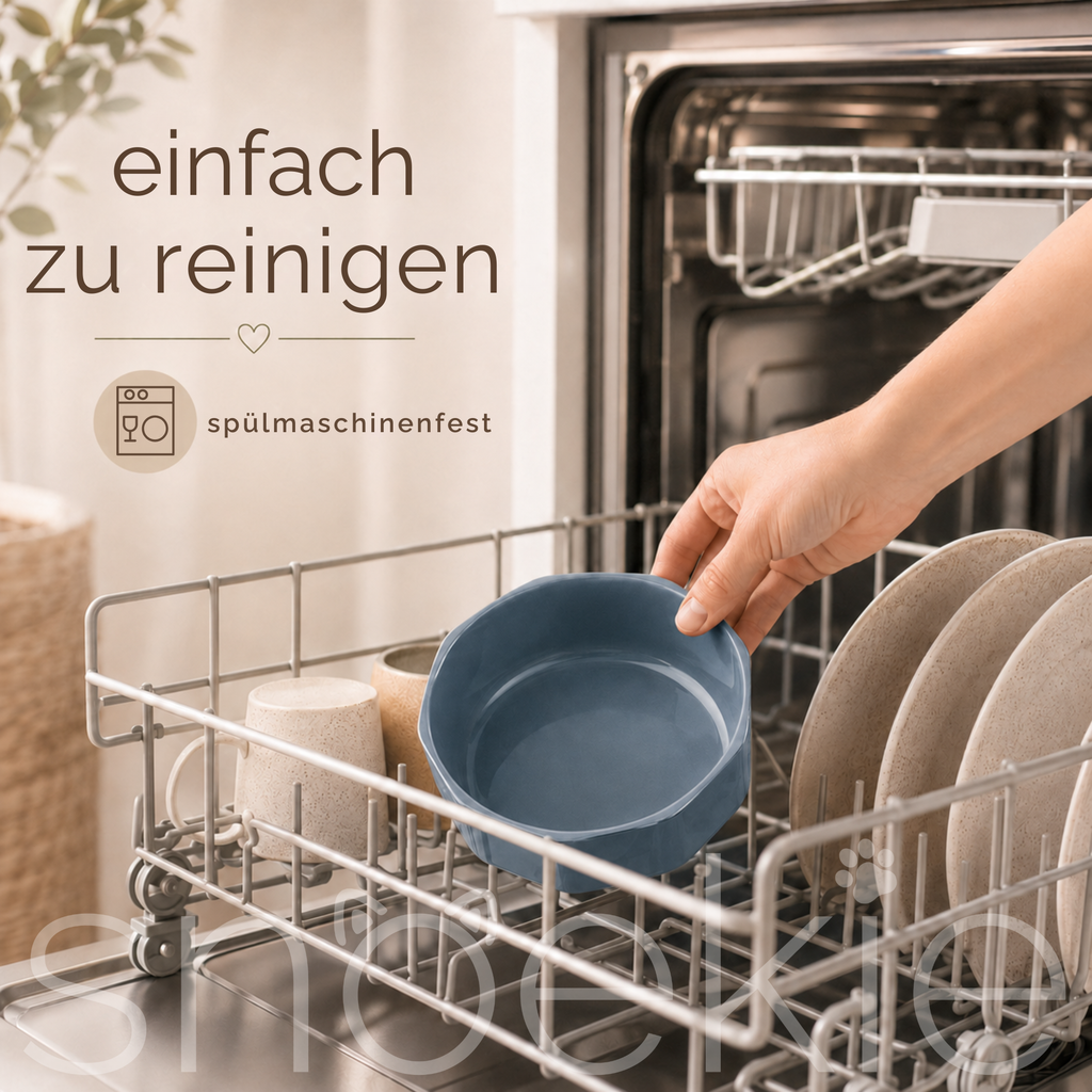Porzellan-Napf mit Holz-Basis