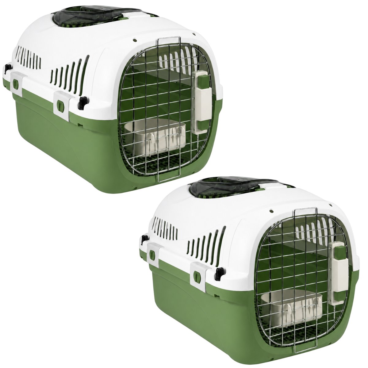 Skylight 2ER BUNDLE -  Transportbox für Katzen & kleine Hunde mit Dachöffnung