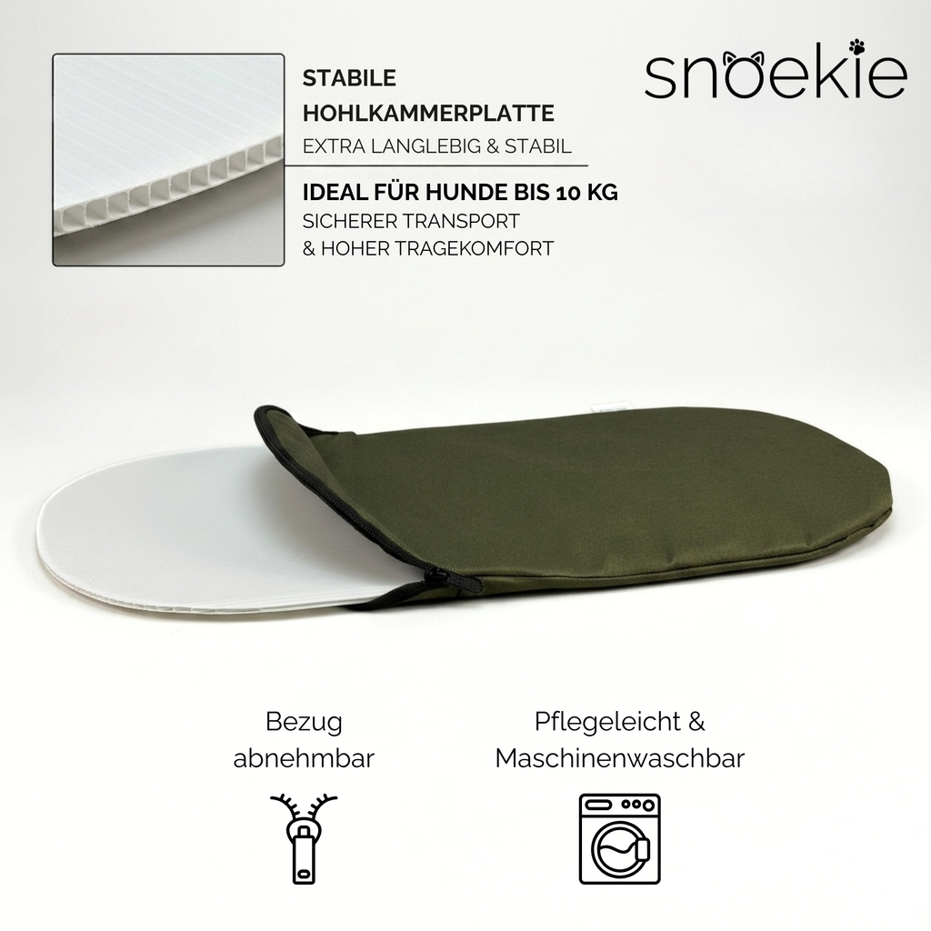 Sharie - Snoekie Premium Haustier-Tragetasche & Autositz mit Sicherheitsgurt