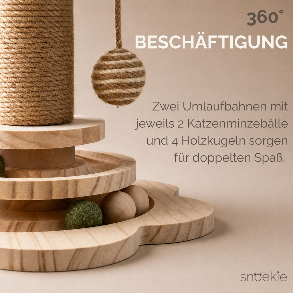 "Lotti" - Kompaktes Kratzspielzeug mit Rollbahnen