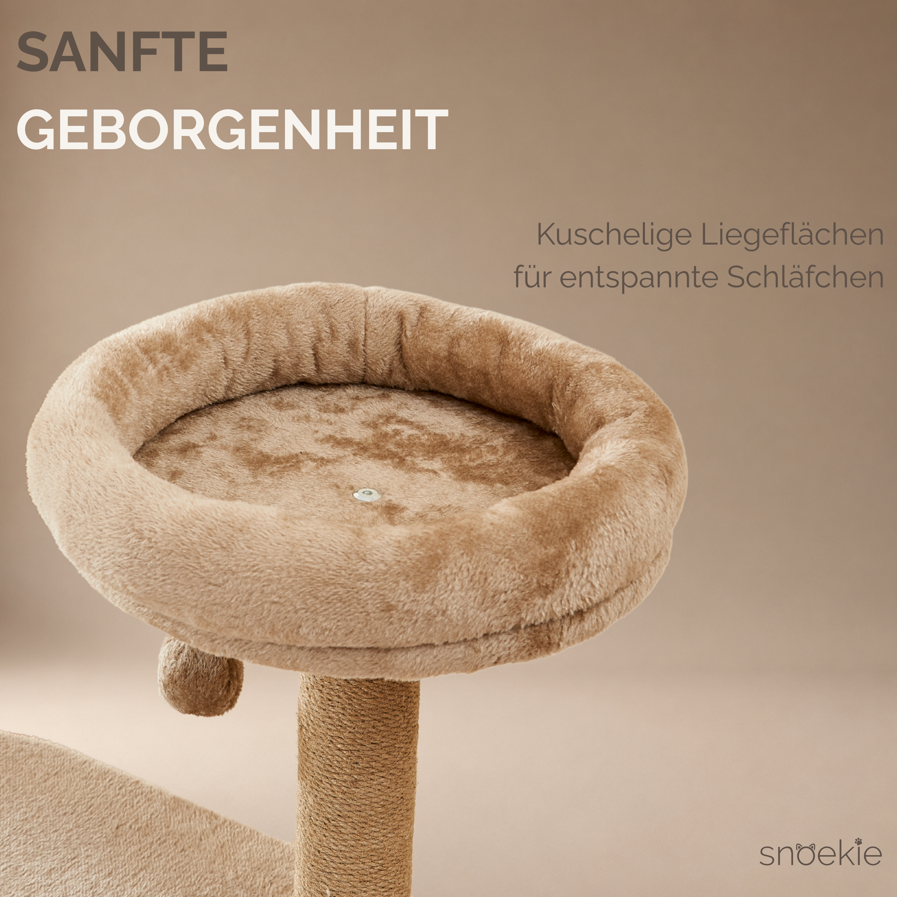 "Simba" - Vielseitiger Kratzbaum mit Kuschelhöhle und Hängemulde