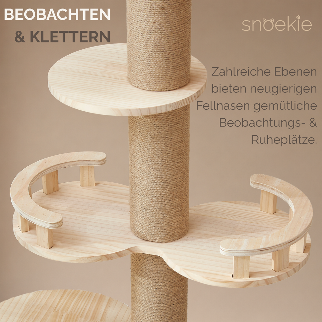 "Luka" - Deckenhoher Kratzbaum mit Mehreren Ebenen