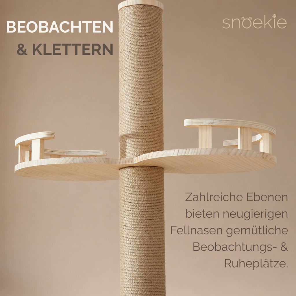 "Luka" - Deckenhoher Kratzbaum mit Mehreren Ebenen