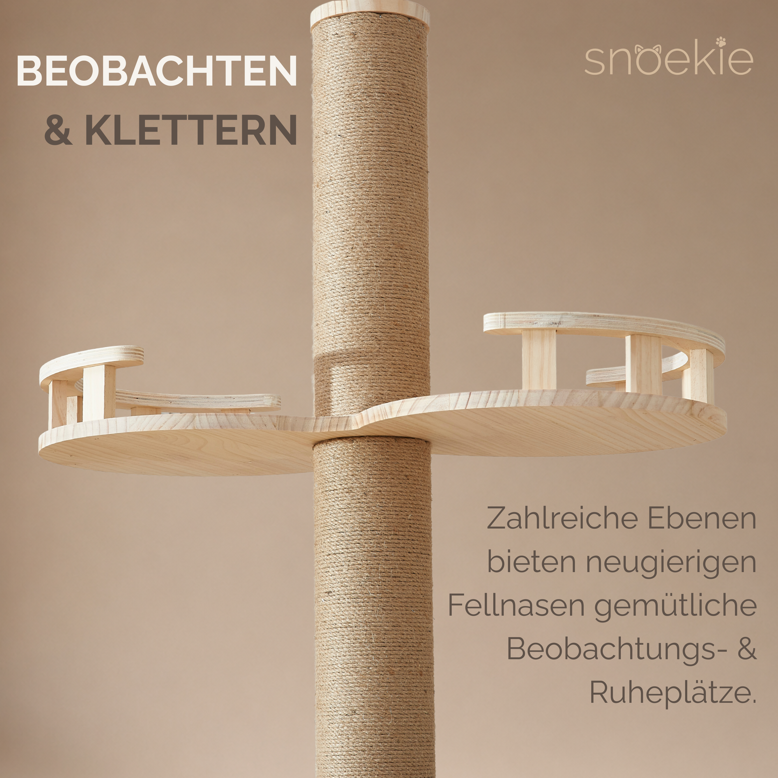 "Luka" - Deckenhoher Kratzbaum mit Mehreren Ebenen