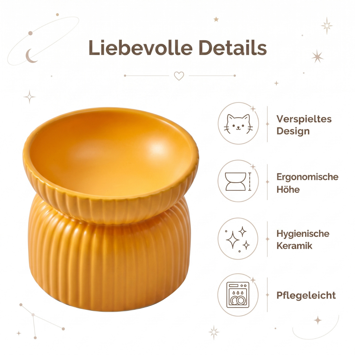 Keramiknapf mit gerillter Oberfläche - Erhöhtes Ergonomisches Design