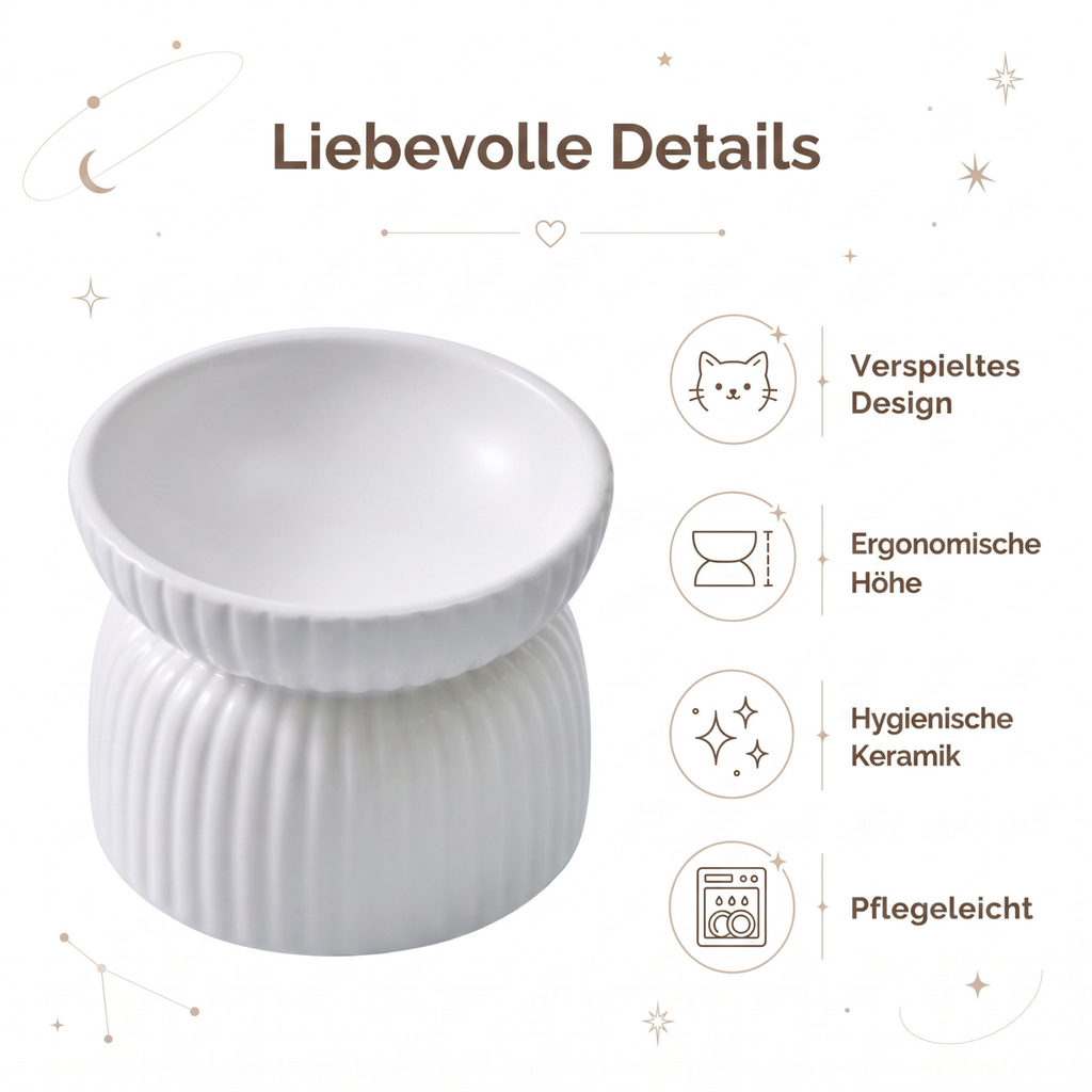 Keramiknapf mit gerillter Oberfläche - Erhöhtes Ergonomisches Design