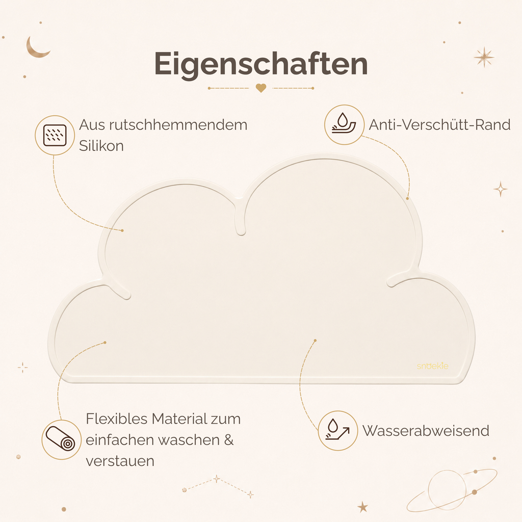 Silikon-Napfunterlage "Cloudy"