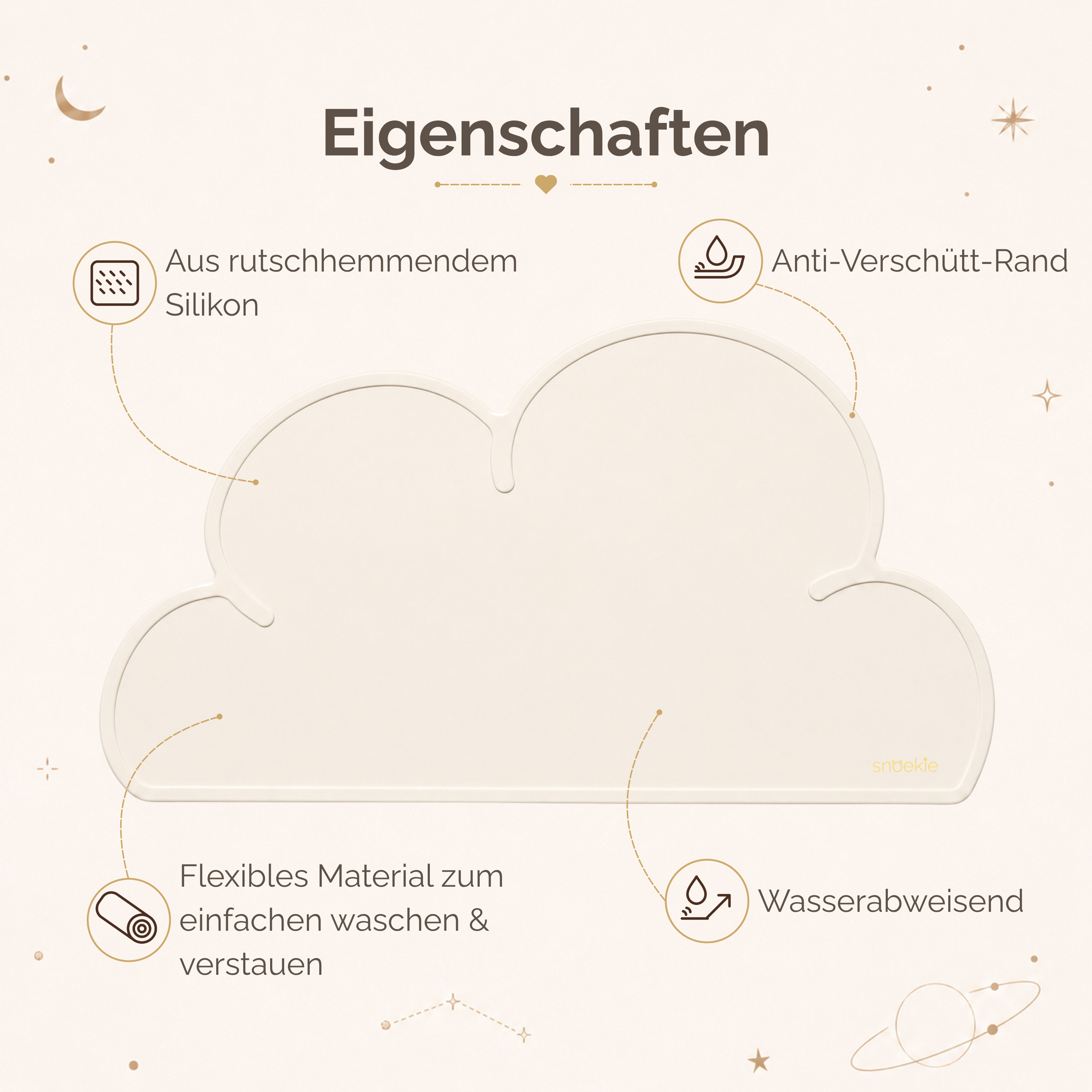 Silikon-Napfunterlage "Cloudy"