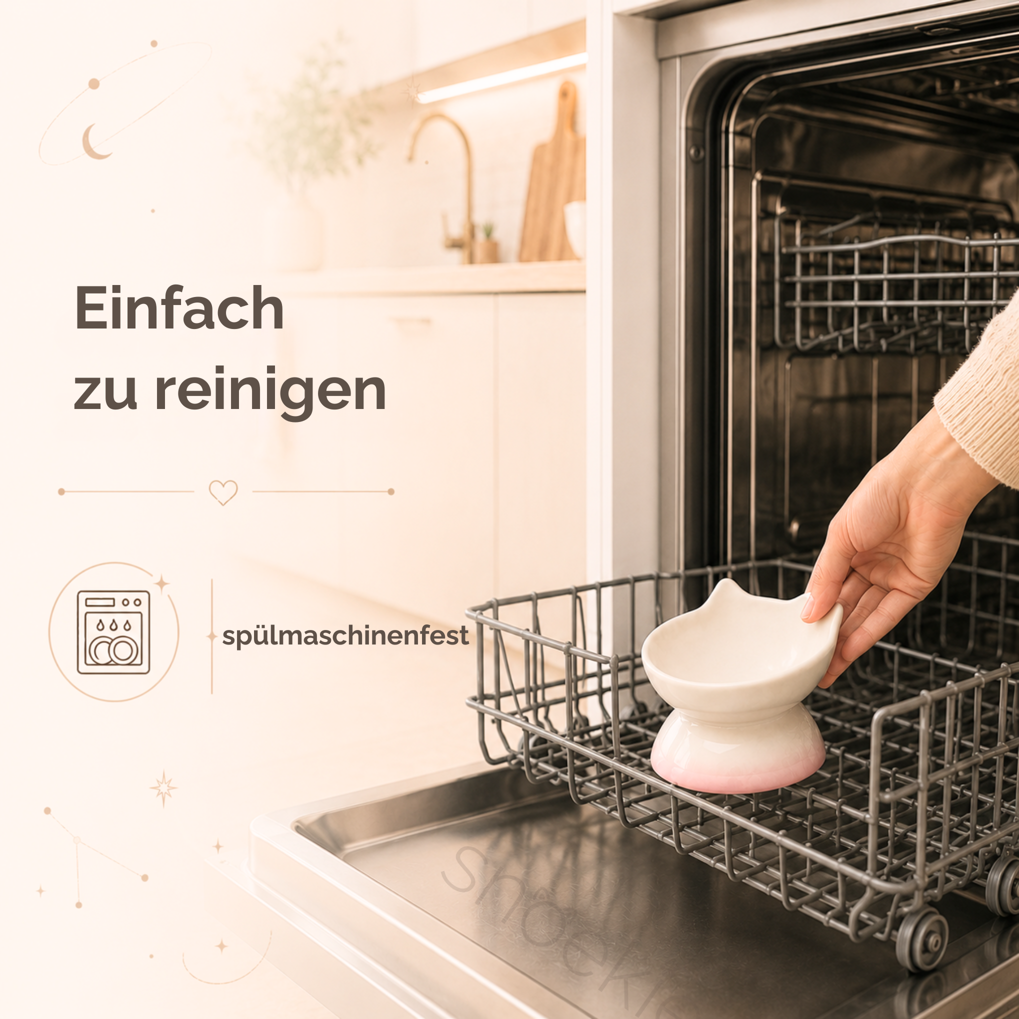 Keramik Napf in Katzenform - Erhöhtes ergonomisches Design