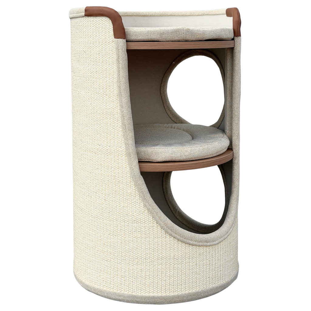 Theo - Kratzturm mit drei Ebenen beige