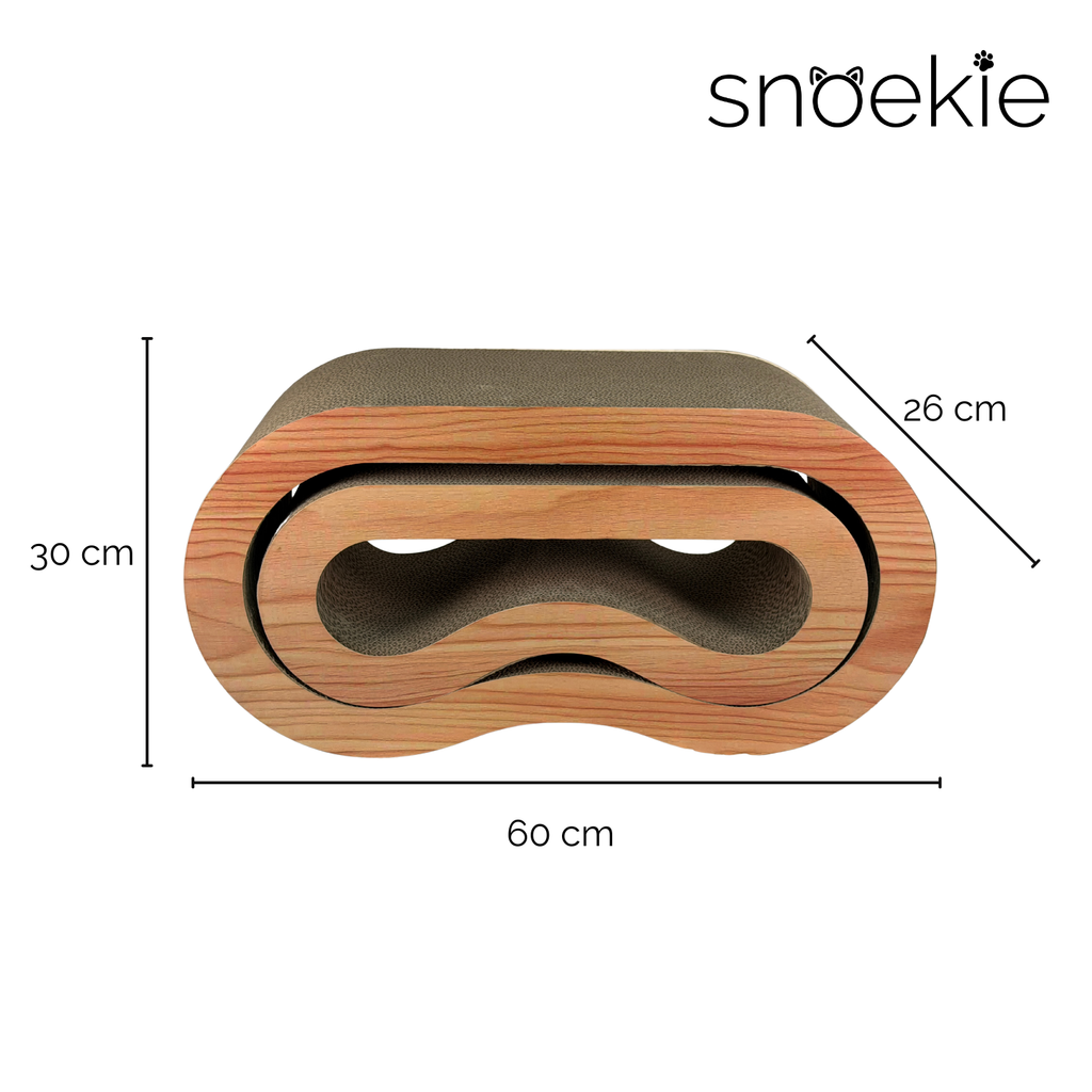 Kratzpappe,Kratzmöbel, Kratzkarton,Kratzspielzeug aus hochwertigem Wellpappe - 2 teilig - 60 cm Länge x  26 cm Breite x 30 cm Höhe.