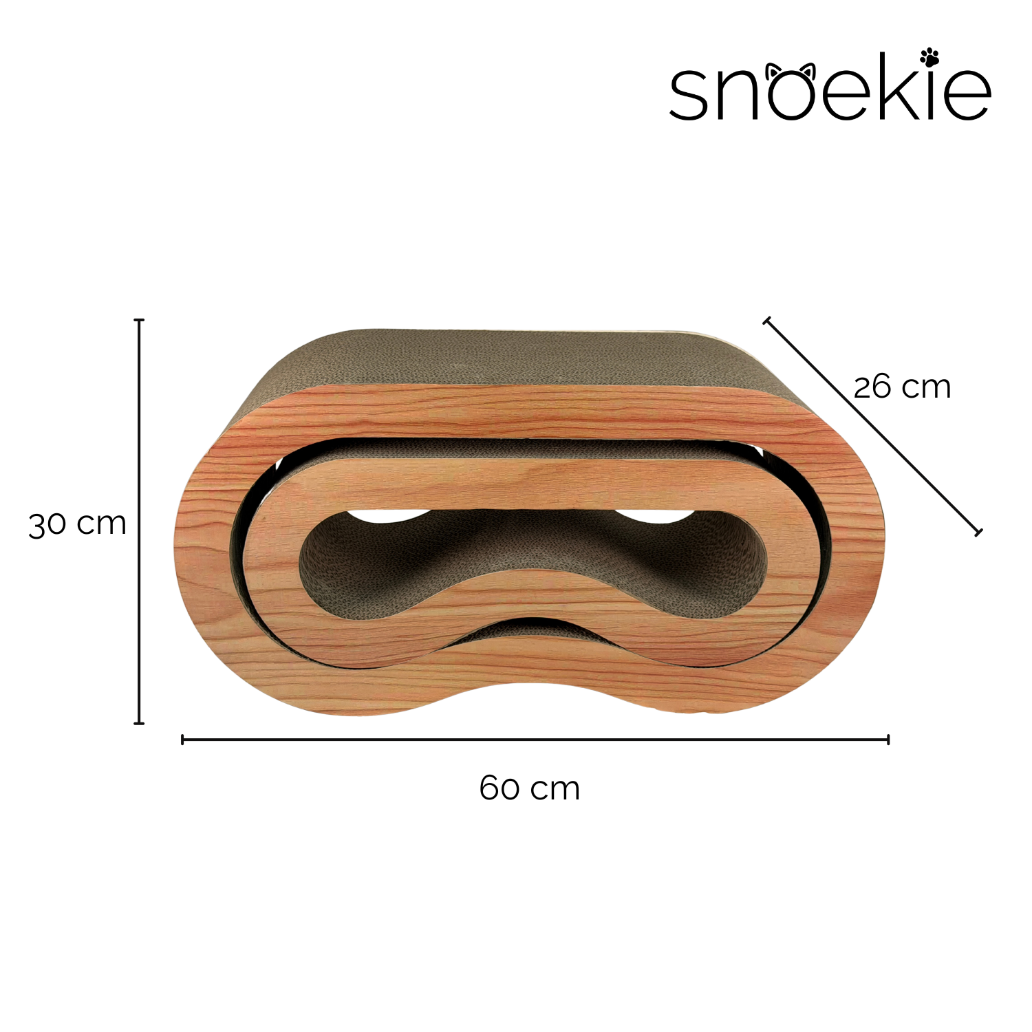 Kratzpappe,Kratzmöbel, Kratzkarton,Kratzspielzeug aus hochwertigem Wellpappe - 2 teilig - 60 cm Länge x  26 cm Breite x 30 cm Höhe.