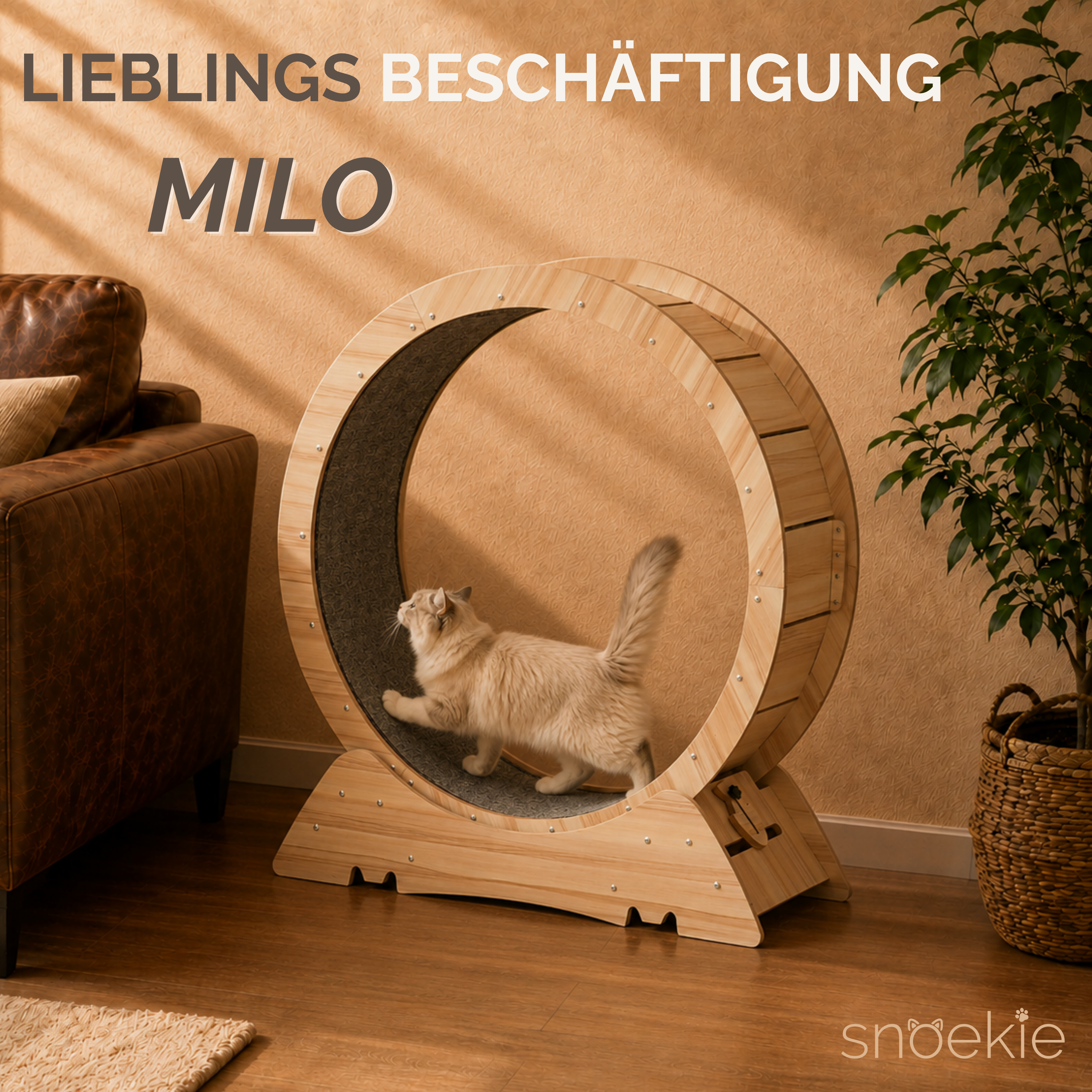 "Milo" - Leises Indoor Katzenlaufrad