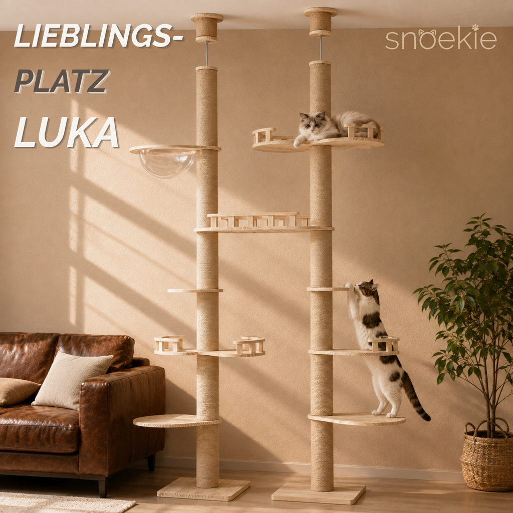 "Luka" - Deckenhoher Kratzbaum mit Mehreren Ebenen