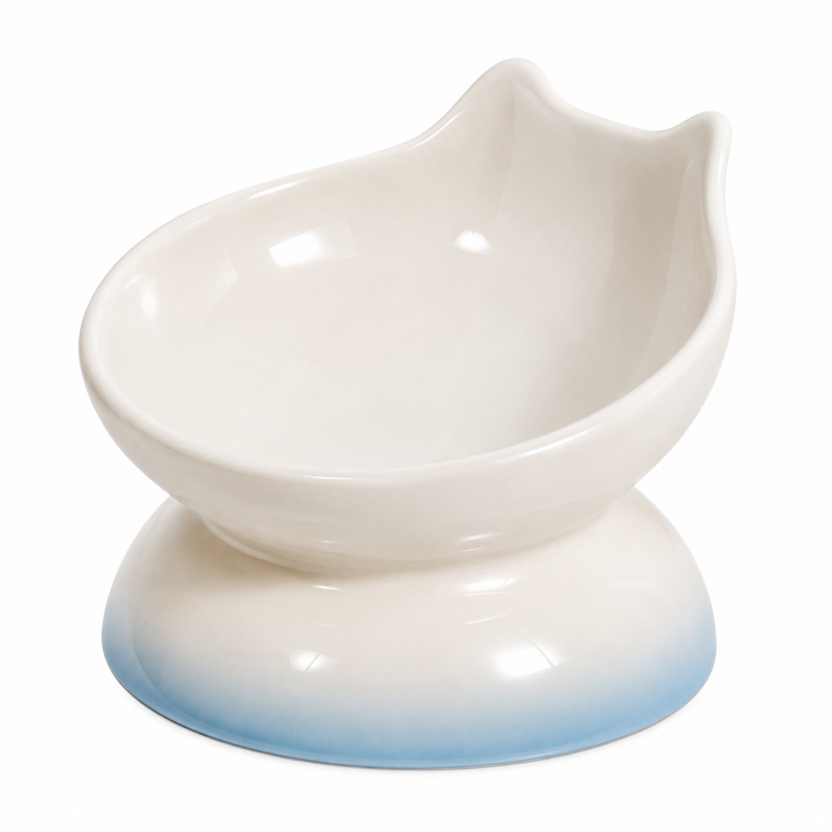 Keramik Napf in Katzenform - Erhöhtes ergonomisches Design