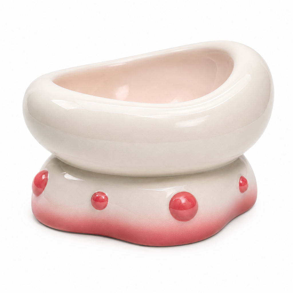 Porzellan-Fressnapf "Bubble" - Erhöhtes Ergonomisches Design