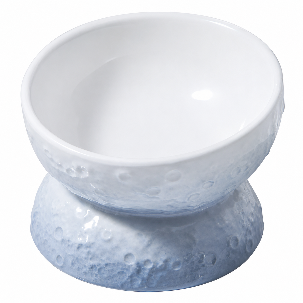 Porzellan-Fressnapf "Moon" -  Erhöhtes Ergonomisches Design