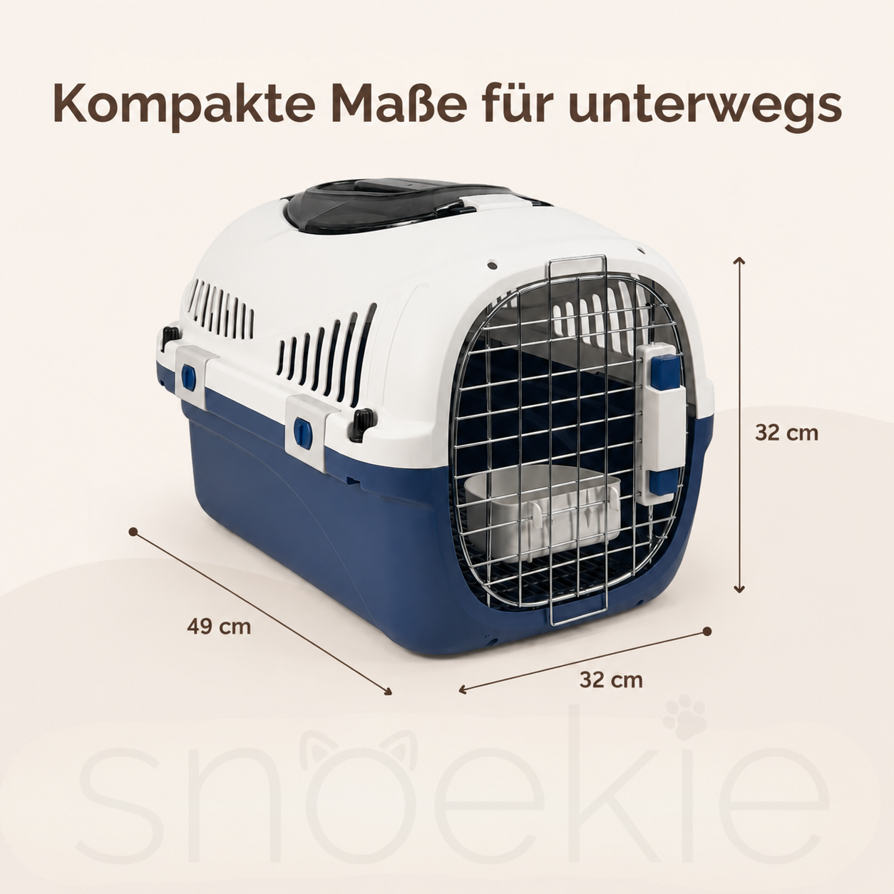 Haustier Transportbox mit aufklappbarer Dachöffnung