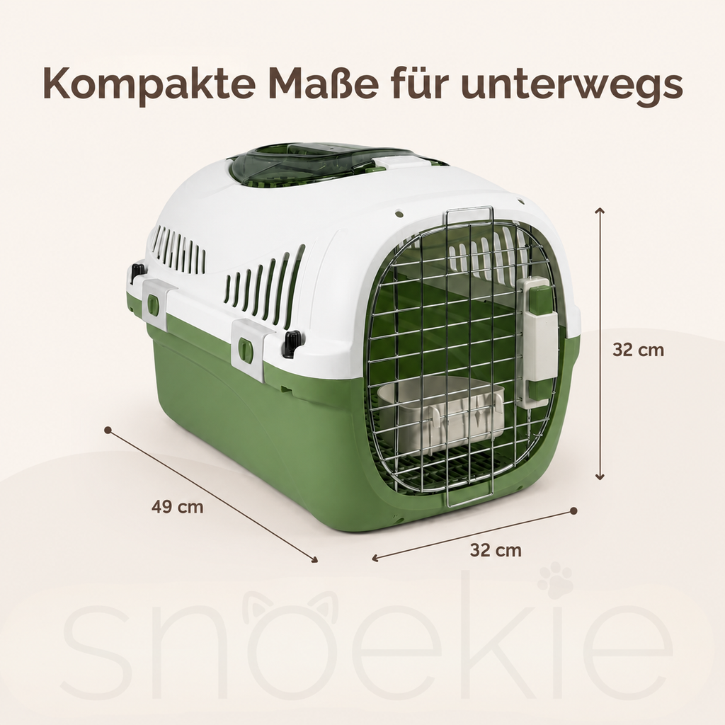 Haustier Transportbox mit aufklappbarer Dachöffnung