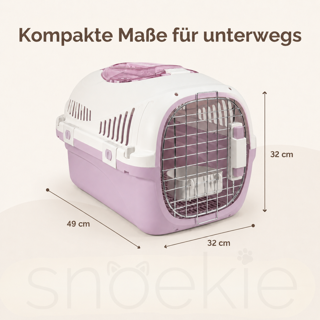 Haustier Transportbox mit aufklappbarer Dachöffnung