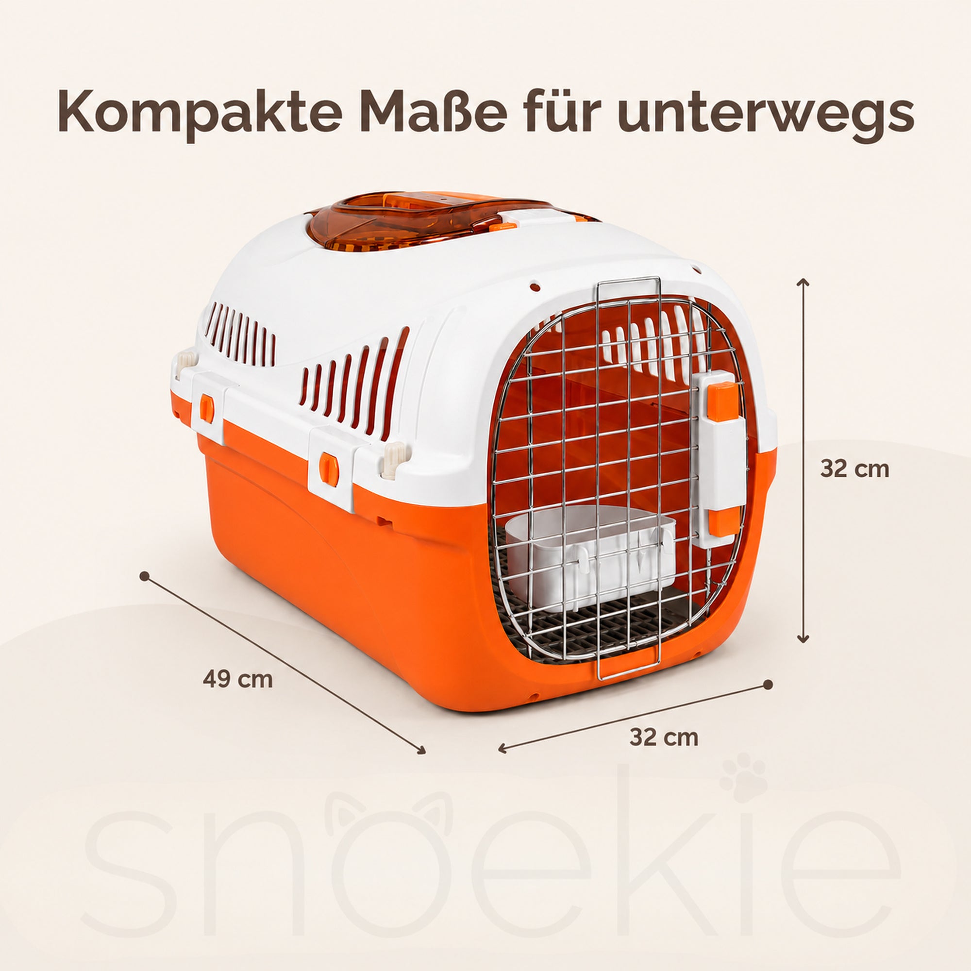 Haustier Transportbox mit aufklappbarer Dachöffnung
