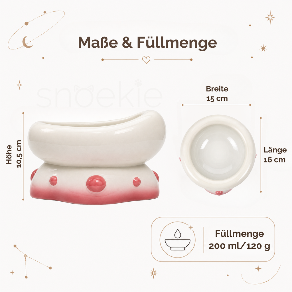 Porzellan-Fressnapf "Bubble" - Erhöhtes Ergonomisches Design