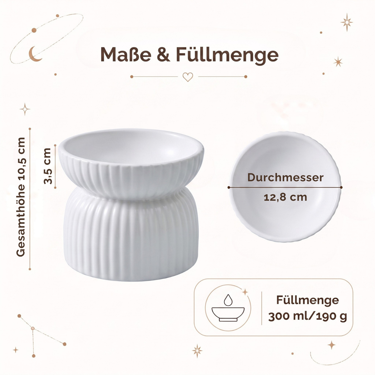 Keramiknapf mit gerillter Oberfläche - Erhöhtes Ergonomisches Design
