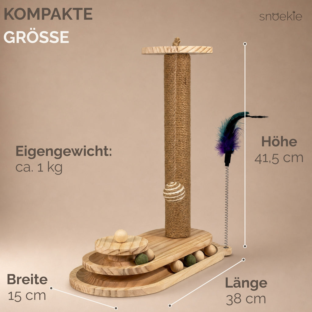 "Tapsi" - Kompaktes Kratz-und Spielzentrum mit Rollbahn