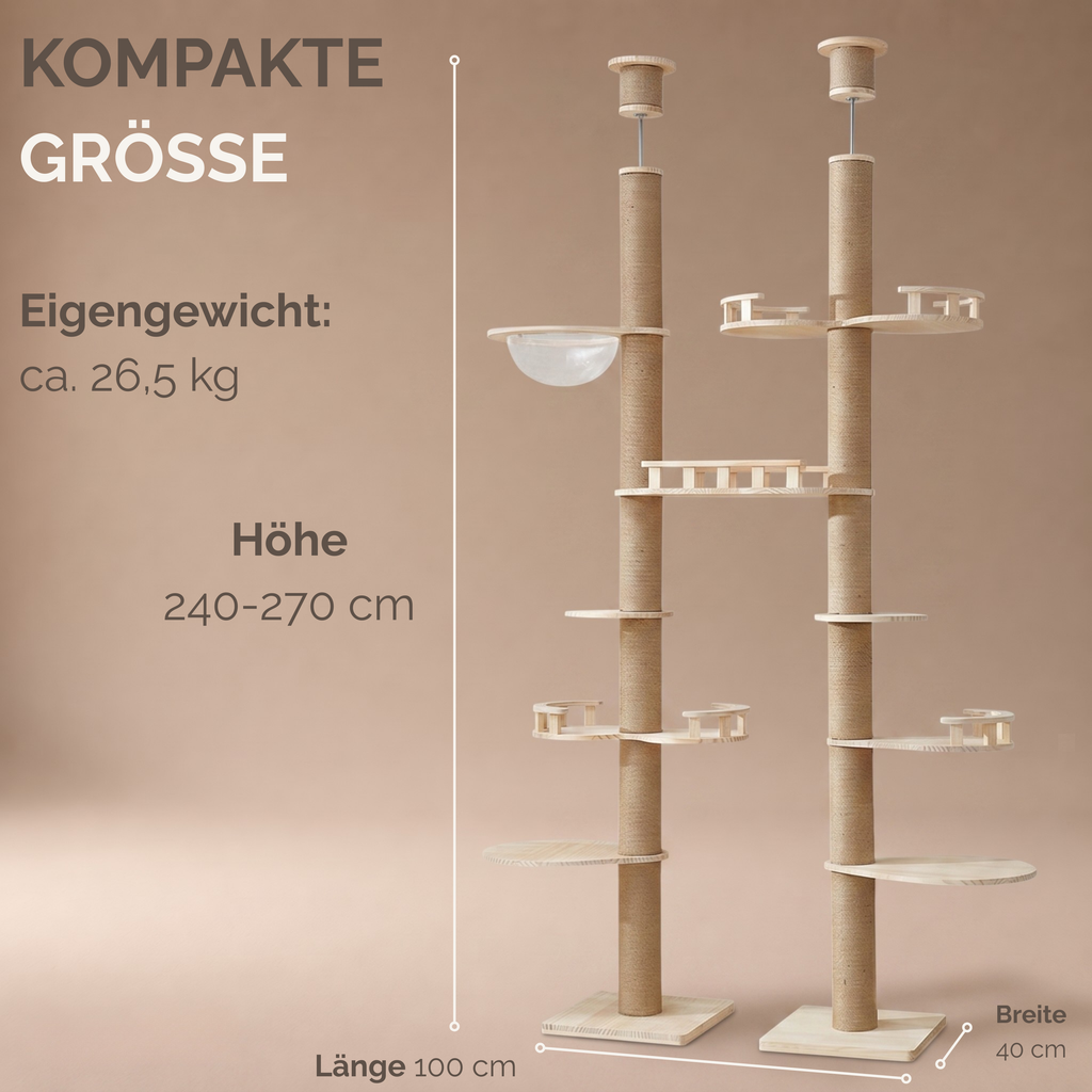 "Luka" - Deckenhoher Kratzbaum mit Mehreren Ebenen