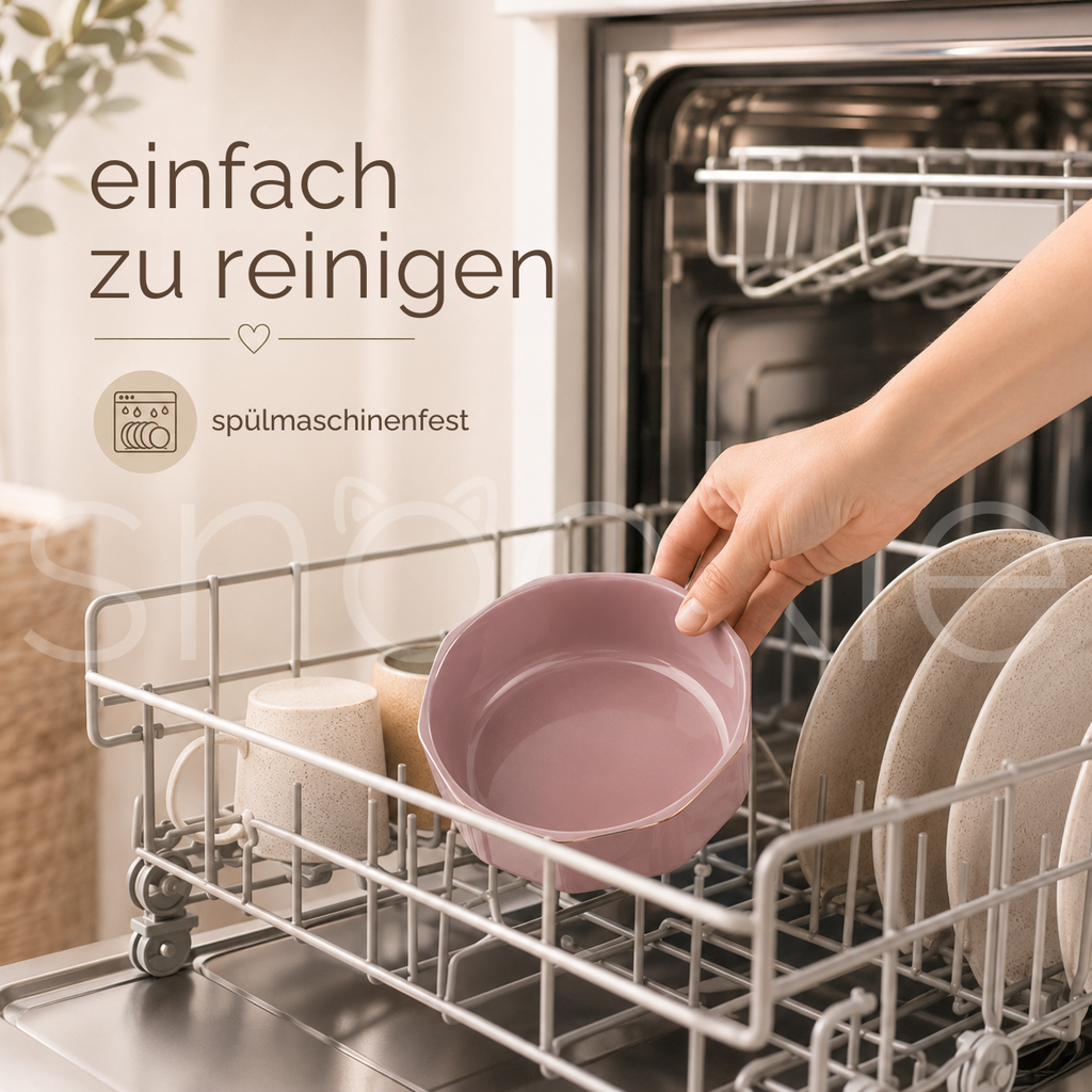 Porzellan-Napf mit Holz-Basis
