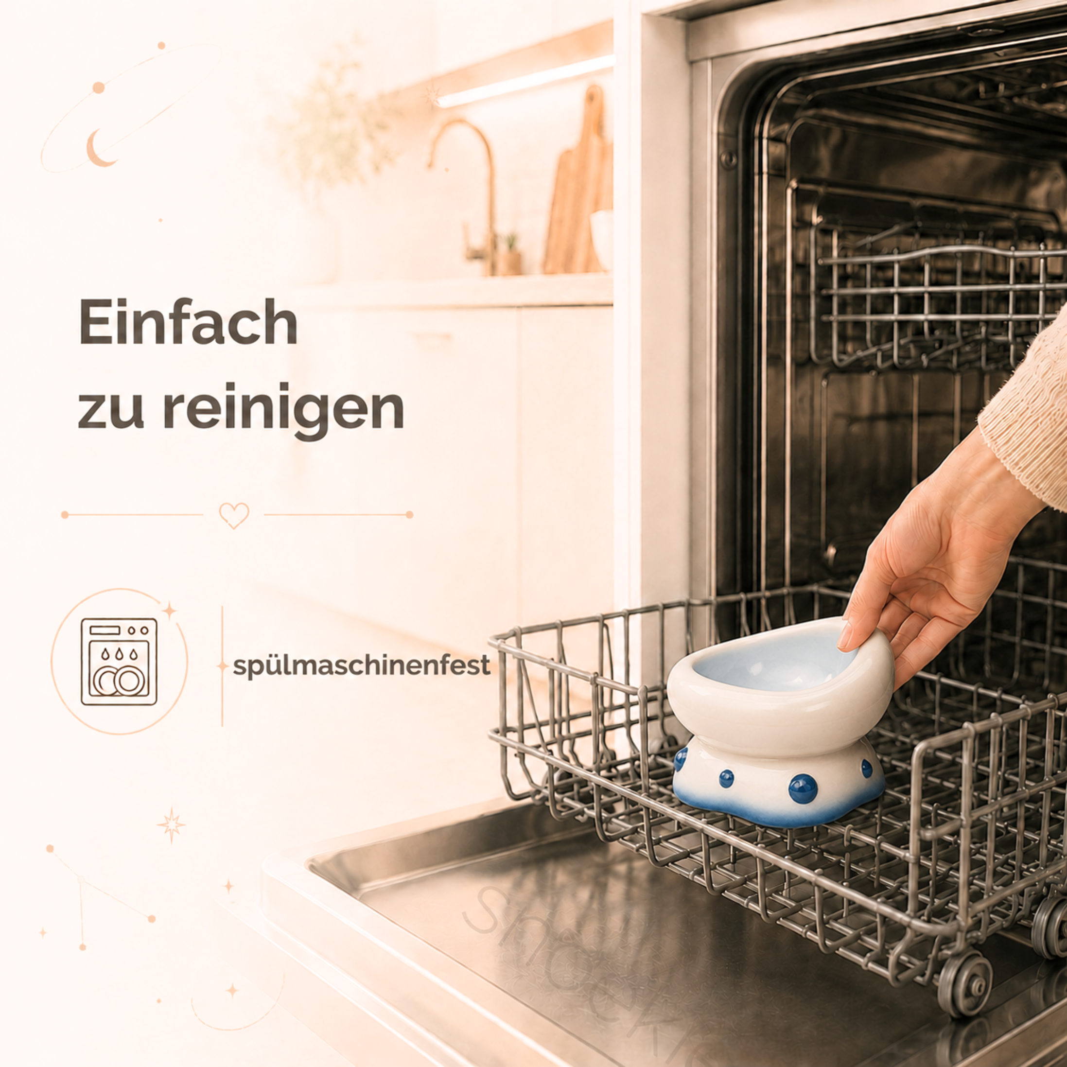 Porzellan-Fressnapf "Bubble" - Erhöhtes Ergonomisches Design