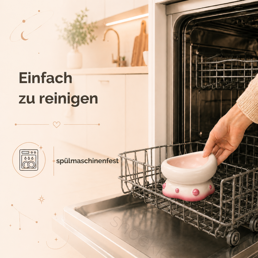 Porzellan-Fressnapf "Bubble" - Erhöhtes Ergonomisches Design