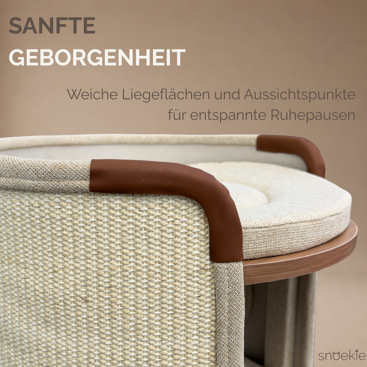 Theo - Kratzturm mit drei Ebenen beige